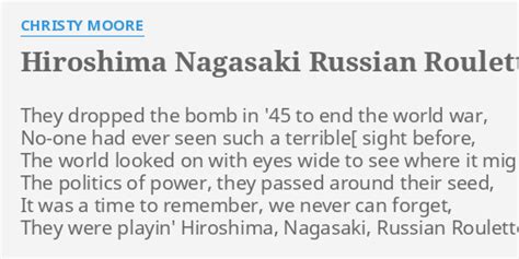  hiroshima nagasaki russian roulette